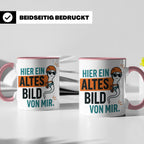 Kletterer Tasse mit Spruch Altes Bild von mir, Lustiges Sper – Rosa [farbe:rosa]