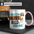 Kletterer Tasse mit Spruch Altes Bild von mir, Lustiges Sper – Rosa [farbe:rosa]