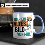 Kletterer Tasse mit Spruch Altes Bild von mir, Lustiges Sper – Blau [farbe:blau]