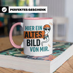 Kletterer Tasse mit Spruch Altes Bild von mir, Lustiges Sper – Rosa [farbe:rosa]