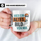 Kletterer Tasse mit Spruch Altes Bild von mir, Lustiges Sper – Weiß [farbe:weiß]