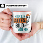 Kletterer Tasse mit Spruch Altes Bild von mir, Lustiges Sper – Rot [farbe:rot]