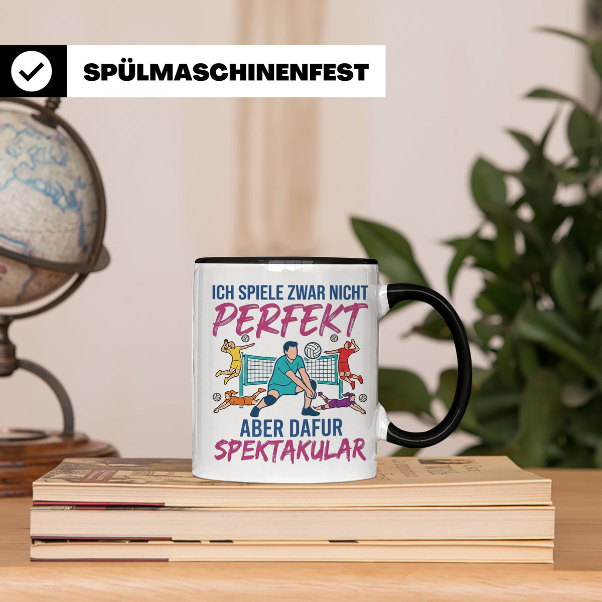 Volleyball Tasse Nicht Perfekt Dafür Spektakulär. Lustiges G – Schwarz [farbe:schwarz]