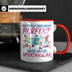 Volleyball Tasse Nicht Perfekt Dafür Spektakulär. Lustiges G – Rot [farbe:rot]