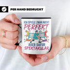 Volleyball Tasse Nicht Perfekt Dafür Spektakulär. Lustiges G – Schwarz [farbe:schwarz]