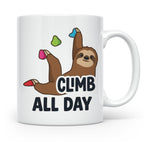 Boulder Tasse Faultier Climb All Day Kletterhalle Kaffeebech – Weiß [farbe:weiß]