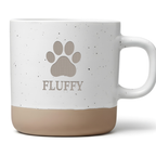 Personalisierte Tasse mit Pfote und Name, Hundetasse Wunschname, Katzenliebhaber Becher, Geschenk für Hundebesitzer, Pfotenabdruck Tasse