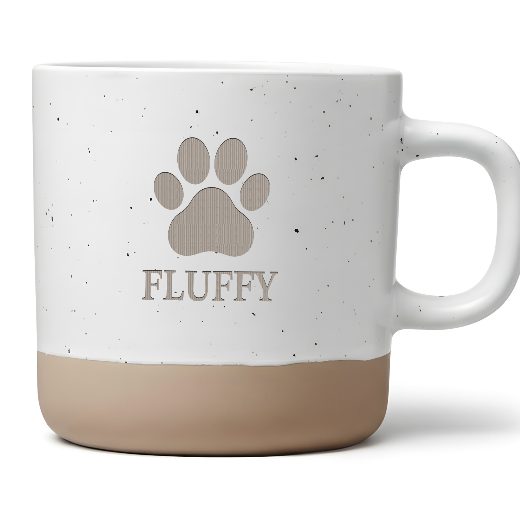 Personalisierte Tasse mit Pfote und Name, Hundetasse Wunschname, Katzenliebhaber Becher, Geschenk für Hundebesitzer, Pfotenabdruck Tasse