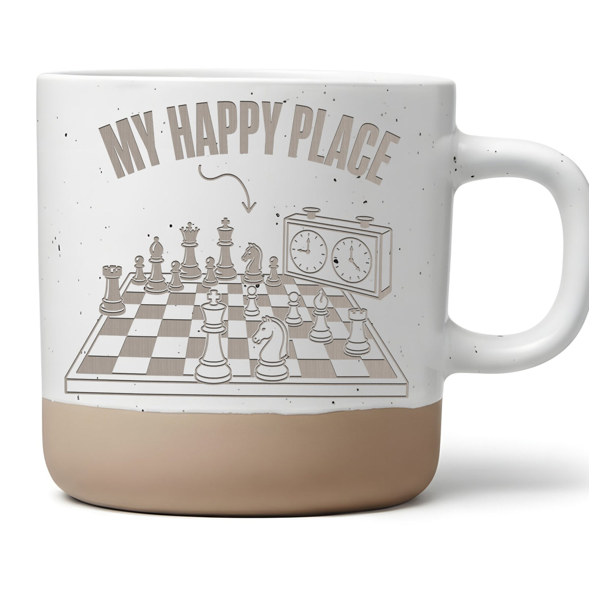 Schach Tasse My Happy Place - Lustiges Geschenk für Brettspieler - Den – Bild 1