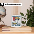 Fallschirmspringer Tasse 'Kein Engel aber fliegen' Spruch Sk – Weiß [farbe:weiß]