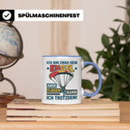 Fallschirmspringer Tasse 'Kein Engel aber fliegen' Spruch Sk – Blau [farbe:blau]