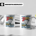 Fallschirmspringer Tasse 'Kein Engel aber fliegen' Spruch Sk – Weiß [farbe:weiß]