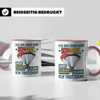 Fallschirmspringer Tasse 'Kein Engel aber fliegen' Spruch Sk – Rosa [farbe:rosa]