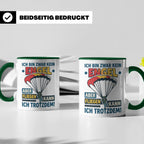 Fallschirmspringer Tasse 'Kein Engel aber fliegen' Spruch Sk – Grün [farbe:grün]