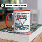 Fallschirmspringer Tasse 'Kein Engel aber fliegen' Spruch Sk – Rot [farbe:rot]