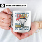 Fallschirmspringer Tasse 'Kein Engel aber fliegen' Spruch Sk – Weiß [farbe:weiß]