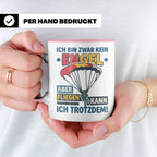 Fallschirmspringer Tasse 'Kein Engel aber fliegen' Spruch Sk – Rosa [farbe:rosa]