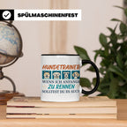 Hundetrainer Tasse mit Spruch Wenn ich renne... Geschenk für – Schwarz [farbe:schwarz]