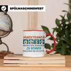 Hundetrainer Tasse mit Spruch Wenn ich renne... Geschenk für – Rot [farbe:rot]