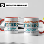 Hundetrainer Tasse mit Spruch Wenn ich renne... Geschenk für – Rot [farbe:rot]