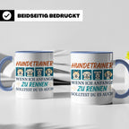 Hundetrainer Tasse mit Spruch Wenn ich renne... Geschenk für – Blau [farbe:blau]