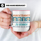 Hundetrainer Tasse mit Spruch Wenn ich renne... Geschenk für – Rosa [farbe:rosa]