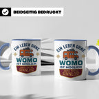 Wohnmobil Tasse mit Spruch Ein Leben ohne Womo sinnlos, Gesc – Blau [farbe:blau]