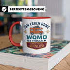 Wohnmobil Tasse mit Spruch Ein Leben ohne Womo sinnlos, Gesc – Rot [farbe:rot]