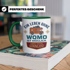 Wohnmobil Tasse mit Spruch Ein Leben ohne Womo sinnlos, Gesc – Grün [farbe:grün]