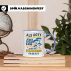 Paragliding Tasse mit Spruch Gott schuf Paragliding für die  – Blau [farbe:blau]
