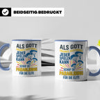 Paragliding Tasse mit Spruch Gott schuf Paragliding für die  – Blau [farbe:blau]