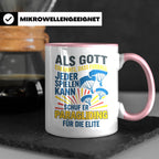 Paragliding Tasse mit Spruch Gott schuf Paragliding für die  – Rosa [farbe:rosa]