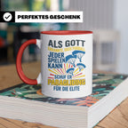 Paragliding Tasse mit Spruch Gott schuf Paragliding für die  – Rot [farbe:rot]