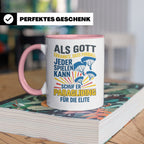Paragliding Tasse mit Spruch Gott schuf Paragliding für die  – Rosa [farbe:rosa]