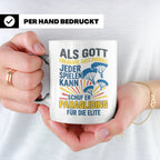 Paragliding Tasse mit Spruch Gott schuf Paragliding für die  – Weiß [farbe:weiß]