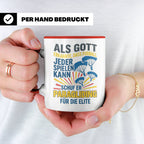 Paragliding Tasse mit Spruch Gott schuf Paragliding für die  – Rot [farbe:rot]