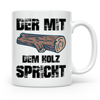 Holzstamm Tasse - Natur Design für Waldliebhaber & Förster G – Weiß [farbe:weiß]