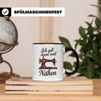 Näh Tasse - Ich geh' dann mal Nähen - Nähmaschine Schneiderin Geschenk - Hobby Nähen Sprüche Tassen für Damen und Herren