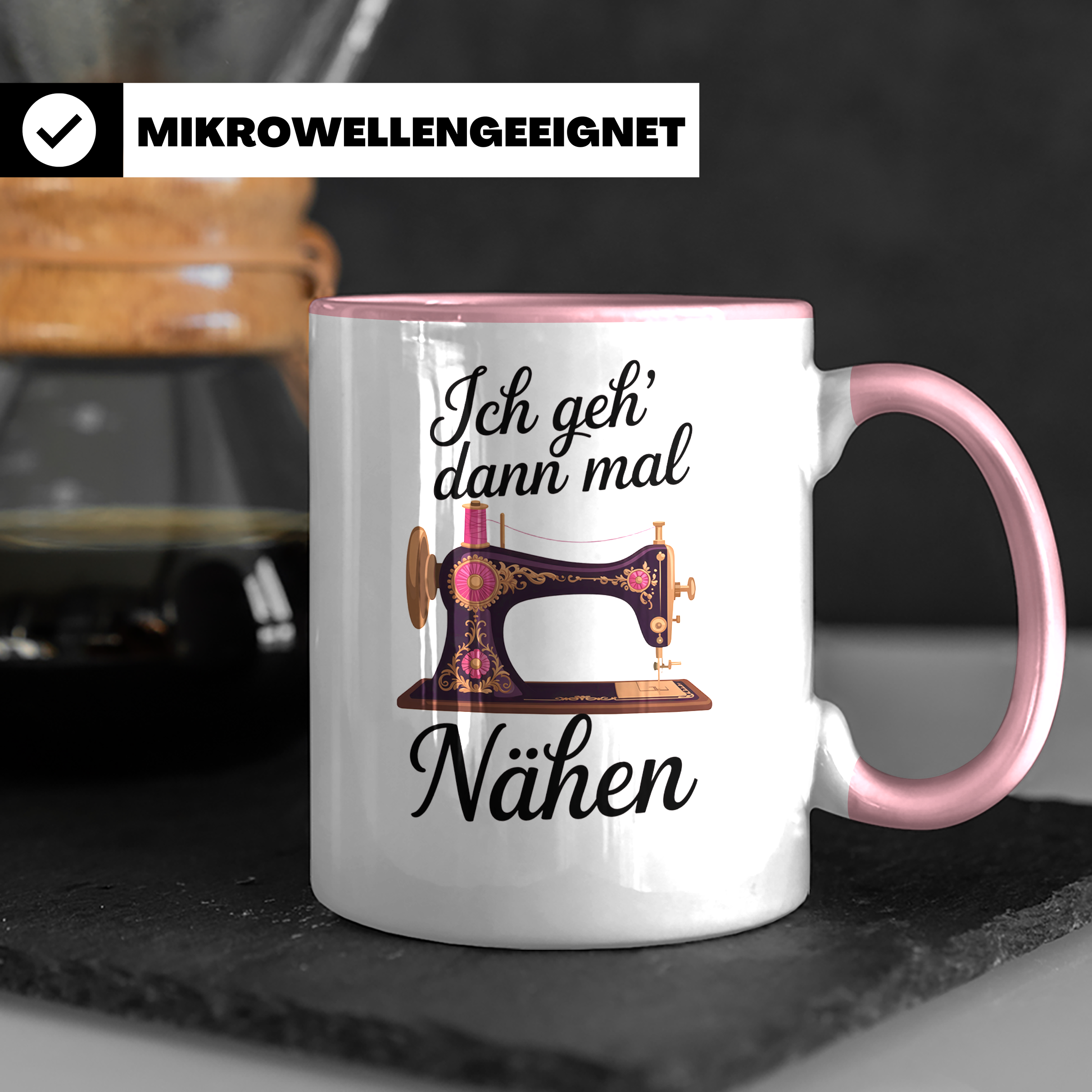 Näh Tasse - Ich geh' dann mal Nähen - Nähmaschine Schneiderin Geschenk - Hobby Nähen Sprüche Tassen für Damen und Herren