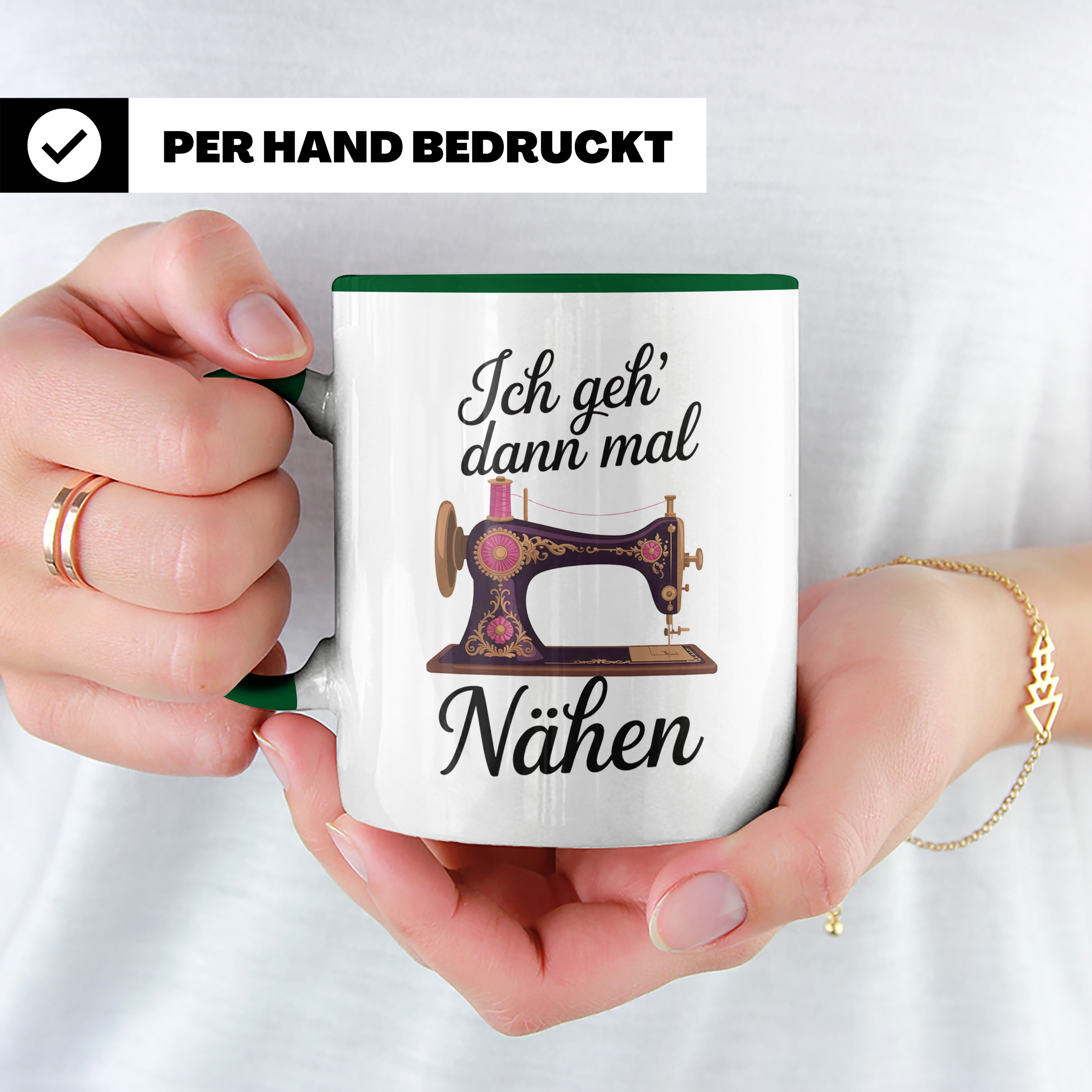 Näh Tasse - Ich geh' dann mal Nähen - Nähmaschine Schneiderin Geschenk - Hobby Nähen Sprüche Tassen für Damen und Herren