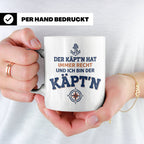 Kapitän Tasse mit Spruch 'Der Käpt'n hat immer Recht' Gesche – Weiß [farbe:weiß]