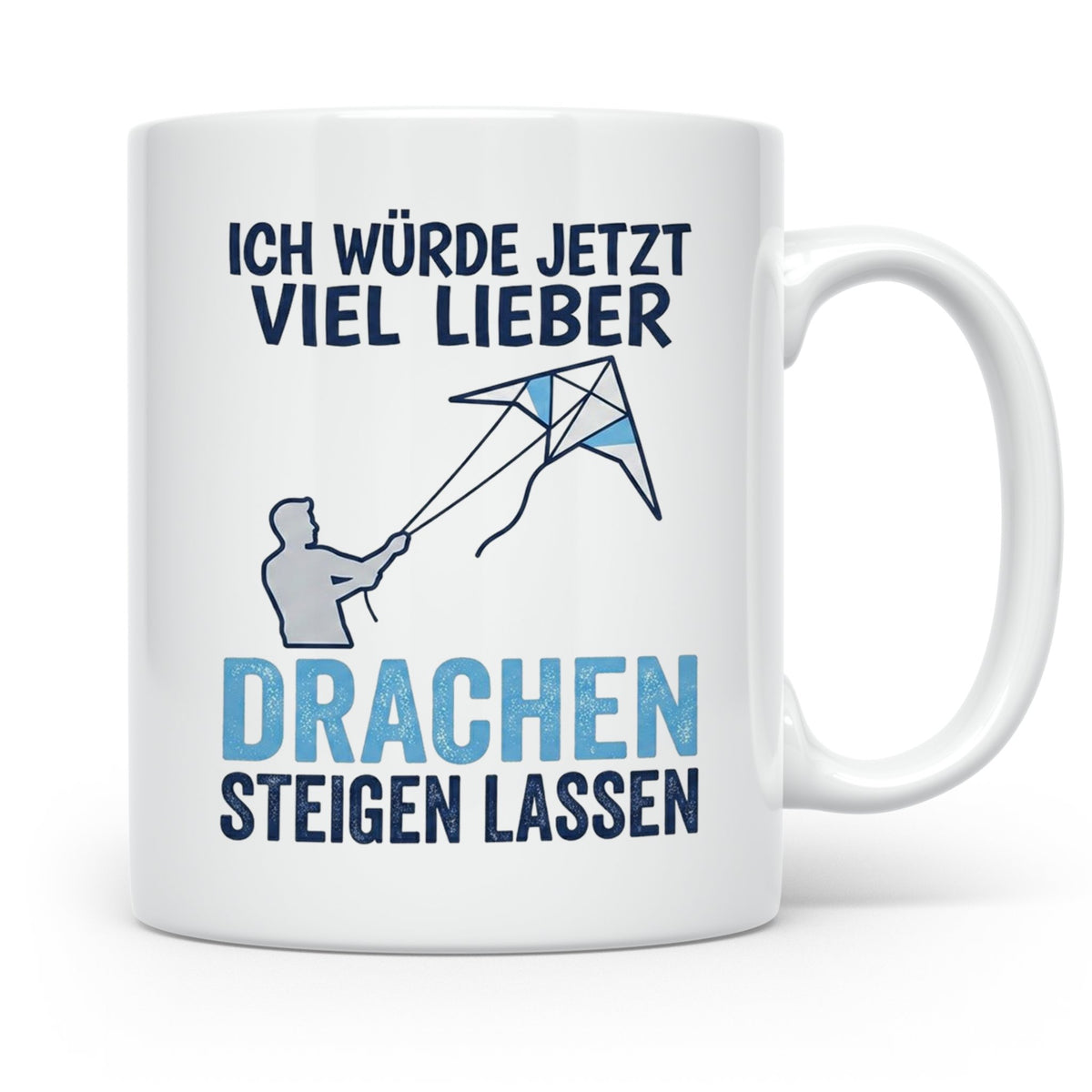 Drachen steigen lassen Tasse für Drachenflieger, lustiger Sp – Weiß [farbe:weiß]