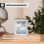 Drachen steigen lassen Tasse für Drachenflieger, lustiger Sp – Schwarz [farbe:schwarz]