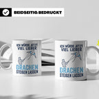 Drachen steigen lassen Tasse für Drachenflieger, lustiger Sp – Weiß [farbe:weiß]