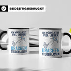 Drachen steigen lassen Tasse für Drachenflieger, lustiger Sp – Schwarz [farbe:schwarz]