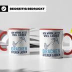 Drachen steigen lassen Tasse für Drachenflieger, lustiger Sp – Rot [farbe:rot]