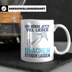 Drachen steigen lassen Tasse für Drachenflieger, lustiger Sp – Weiß [farbe:weiß]
