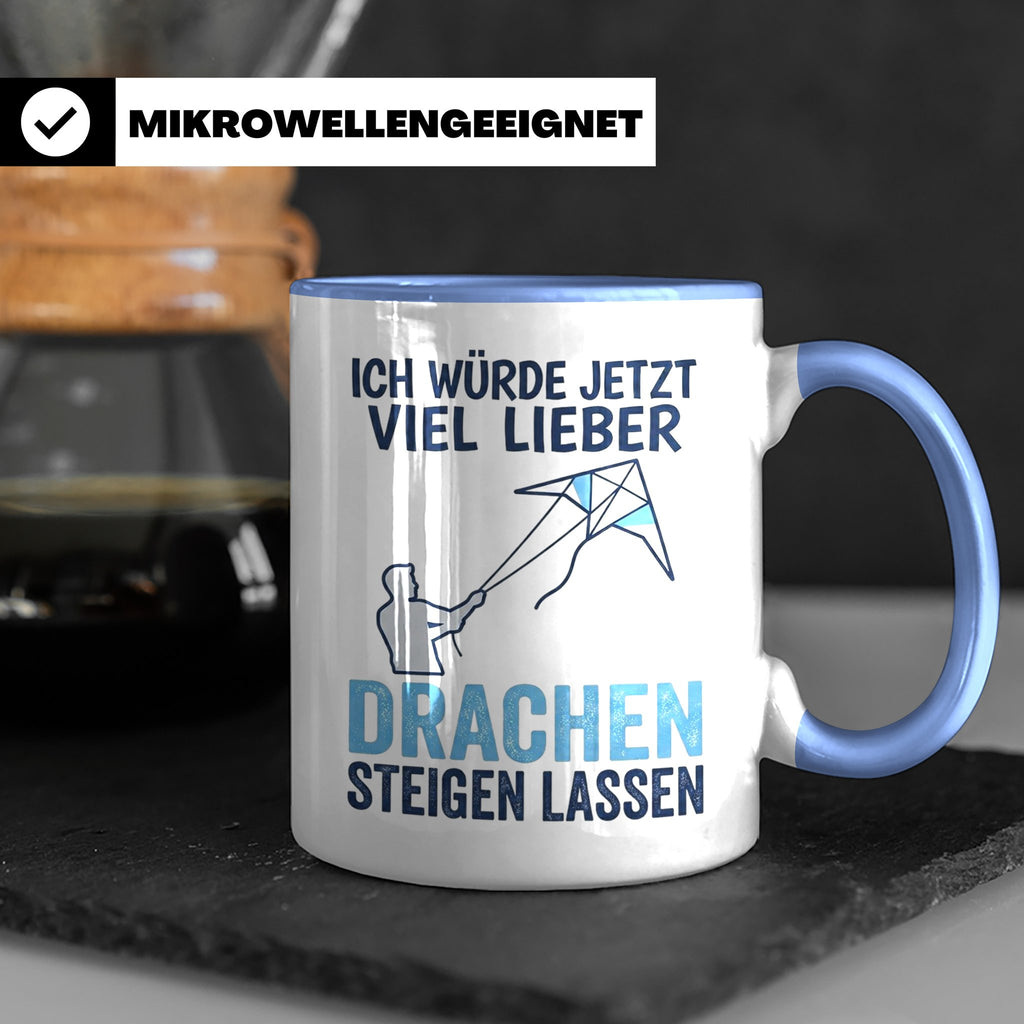 Drachen steigen lassen Tasse für Drachenflieger, lustiger Sp – Blau [farbe:blau]