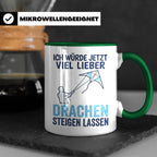 Drachen steigen lassen Tasse für Drachenflieger, lustiger Sp – Grün [farbe:grün]