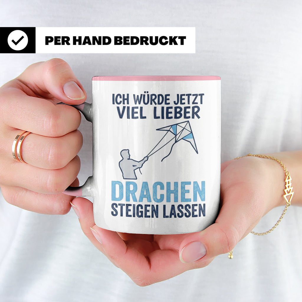 Drachen steigen lassen Tasse für Drachenflieger, lustiger Sp – Rosa [farbe:rosa]